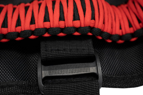 Fishbone Offroad Paracord Grab Handles w/Three Straps Red - FB55280