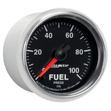 Autometer GS 0-100 PSI Full Sweep Electronic Fuel Pressure Gauge - 3863