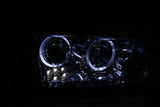 ANZO 2006-2010 Dodge Charger Projector Headlights w/ Halo Chrome - 121382