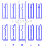 King Engine Bearings 03-05 Dodge Neon SRT4 2.4L (Size .025 Oversized) Performance Main Bearing Set - MB5270XP.026