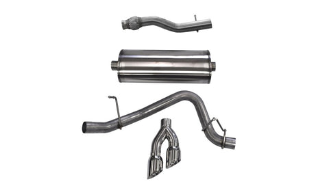 Corsa 2015-2020 GMC Yukon XL 1500 5.3L V8 3in Cat-Back Single Side Exit Twin 4in Polished Tips - 14748