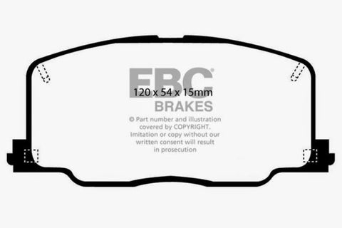 EBC 90-91 Lexus ES250 2.5 Greenstuff Front Brake Pads - DP2725
