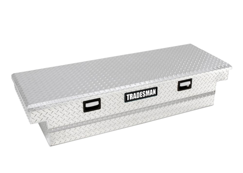 Tradesman Aluminum Single Lid Cross Bed Truck Tool Box (63in.) - Brite - 9304
