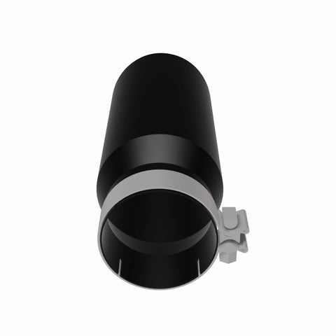 MagnaFlow Tip Stainless Black Coated Single Wall Round Single Outlet 5in Dia 4in Inlet 13in L - 35238