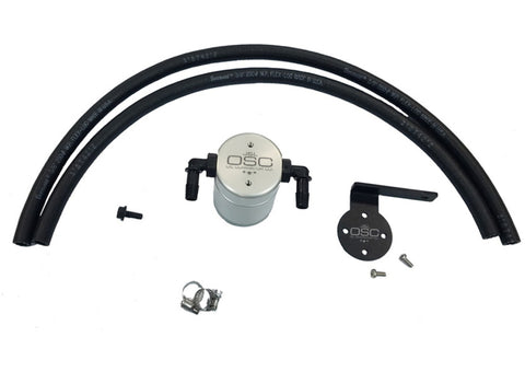 J&L 95-04 Toyota Tacoma/4Runner 3.4L Driver Side Oil Separator 3.0 - Clear Anodized - 3101D-C