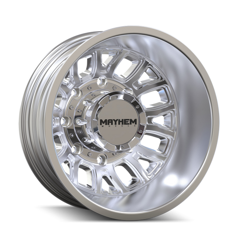 Mayhem 8107D Cogent Dually 17x6.5 8x210 BP 125mm Offset 154.2mm Bore Polished Wheel - 8107D-7679FP