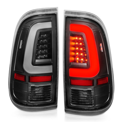 ANZO 2008-2016 Ford F-250 LED Taillights Black Housing Clear Lens (Pair) - 311356