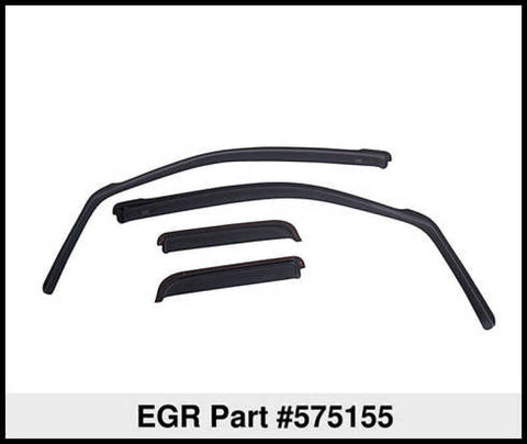 EGR 07-13 Jeep Wrangler JK In-Channel Window Visors - Set of 4 - Matte (575155) - 575155