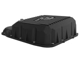 aFe Transmission Pan (Black w/ Machined Fins) 13-19 Dodge Diesel Trucks L6-6.7L (td) - 46-71160B