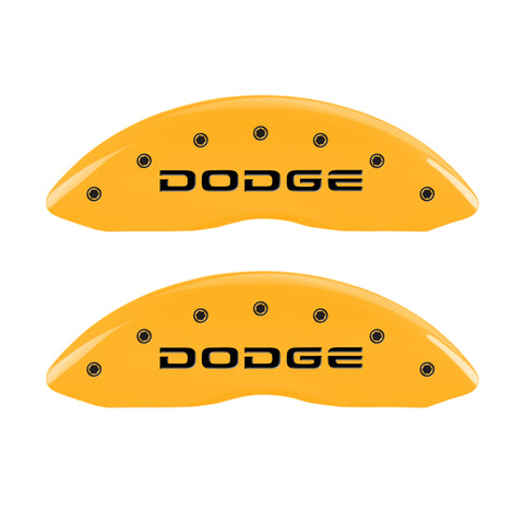 MGP 4 Caliper Covers Engraved F & R Broken D/Dodge Yellow Finish Black Char 2007 Dodge Durango - 12043SDODYL