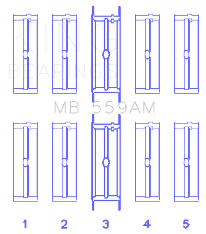 King Ford 330/352/360/390/410/428 Engine Main Bearing Set - MB559AM