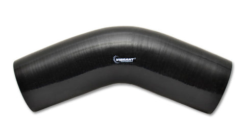 Vibrant 45 Degree Silicone Elbow 3.125in ID x 4.50in Leg Length - Black - 27912