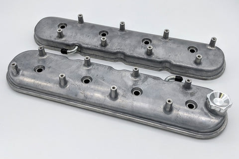 Granatelli 96-22 GM LS Standard Valve Cover w/Angled Coil Mount - Cast Finish (Pair) - 640365