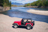 Bestop 97-02 Jeep Wrangler TJ Header Safari Bikini (Black Denim) - 52531-15
