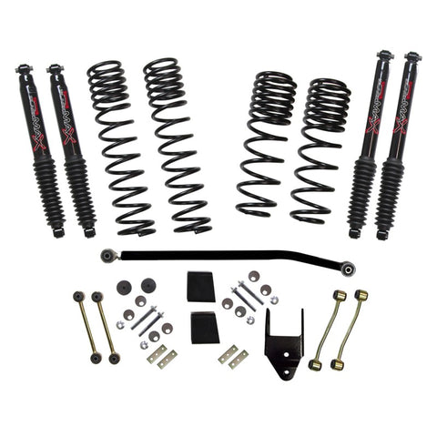 Skyjacker 2020 Jeep JL 4WD Rub Diesel 3.5-4in Dual Rate Long Travel Sus Lift Kit w/Blk Max Shocks - JL40RBPBLTD