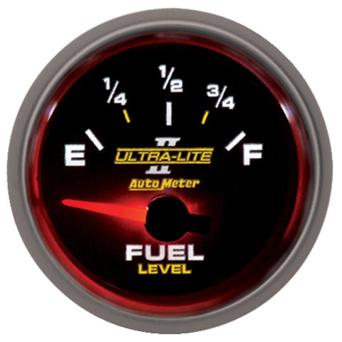 Autometer Ultra-Lite II 2-1/16in 0 OHMS Empty / 90 OHMS Full Electronic Fuel Level Gauge - 4913