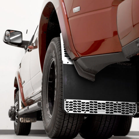 Putco 19-20 Ram HD Dually - (Fits Rear) - Set of 2 Mud Skins - Polished SS w/ Hex Shield - 78045