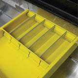 Westin/Brute 9in x 15in tray w/ 4 Silver Aluminum Dividers - Yellow - 80-TR11
