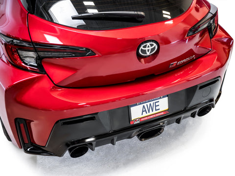 AWE Tuning 2023+ Toyota GR Corolla Track Edition Exhaust - Diamond Black Tips - 3020-53472