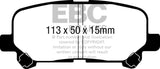 EBC 07-13 Acura MDX 3.7 Greenstuff Rear Brake Pads (For 12.6in. Rotors) - DP61802