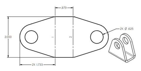 Ridetech Rod End Bracket .87 Wide - 90000076