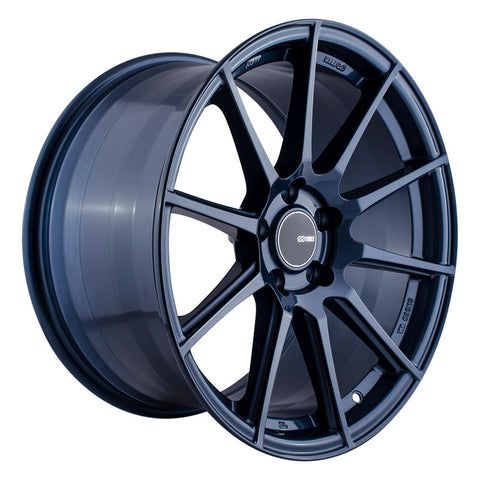 Enkei TS10 18x9.5 35mm Offset 5x114.3 Bolt Pattern 72.6mm Bore Dia Blue Silver Wheel - 499-895-6535BL