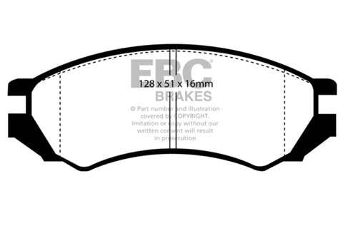 EBC 91-93 Nissan NX 2.0 (ABS) Ultimax2 Front Brake Pads - UD549