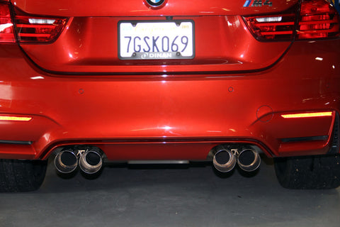 Dinan 15-20 BMW M3/M4 (F80/F82/F83) Free Flow Axleback Exhaust System - Black Tips - D660-0050-BLK