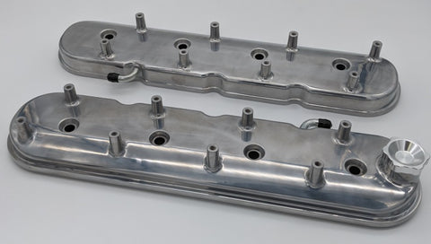 Granatelli 96-22 GM LS Standard Height Valve Cover w/Angled Coil Mount - Polished (Pair) - 640366