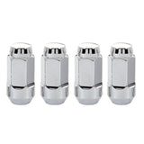 McGard Hex Lug Nut (Cone Seat Bulge Style) M14X1.5 / 22mm Hex / 1.945in. Length (4-Pack) - Chrome - 64033