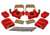 Energy Suspension 73-84 K5 Blazer 4WD Fullsize Red Complete Motor&Trans Mount Set Zinc Finish - 3.1124R