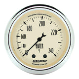 Autometer 2-1/16 inch Mechanical Antique Beige Water Temp Gauge 120-240 Deg F - 1832