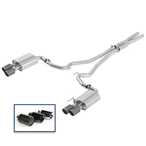 Ford Racing 2018+ Mustang GT 5.0L Cat-Back Sport Exhaust System w/ Quad Carbon Fiber Tips - M-5200-M8SFA