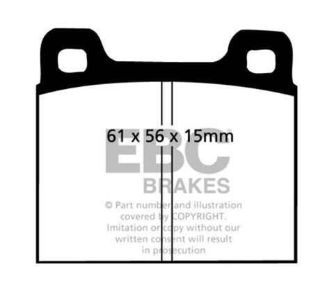 EBC 82-89 Maserati Biturbo 2.5 Twin Turbo Ultimax2 Rear Brake Pads - UD031
