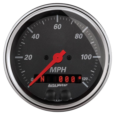 Autometer Designer Black 3-3/8in Electric 120MPH GPS Speedometer - 1449