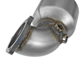aFe Power Twisted Steel SS304 Downpipe 2.5in w/Cat 17-18 Hyundai Elantra L4-1.6L (t) - 48-37001-1HC