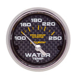 Autometer Marine Carbon Fiber Ultra-Lite 2-1/16in 100-250 Degrees Electric Water Temperature Gauge - 200762-40