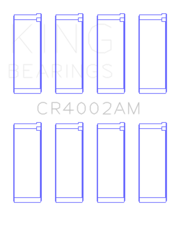 King Ford/Kia/Mazda DOHC 16 Valve/SOHC 16 Valve/SOHC 8 Valve (Size +0.25) Rod Bearing Set - CR4002AM0.25