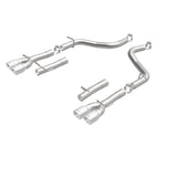 MagnaFlow Axle-Back, SS, 2.5in, Quad Split Rear 3.5in Tip 2015 Dodge Challenger 3.6L V6 - 19218