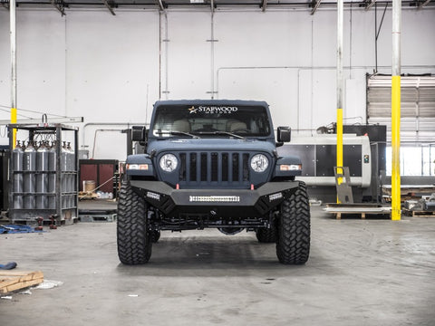 Road Armor 18-20 Jeep Wrangler JL SPARTAN Bolt-On Front Bumper Skid Plate Guard - Tex Blk - 5183XFSPB
