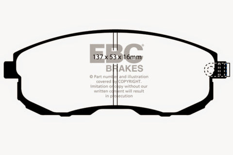 EBC 02-03 Infiniti G20 2.0 Ultimax2 Front Brake Pads - UD815