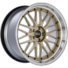 BBS LM 20x10.5 5x114.3 ET20 CB66 Gold Center Diamond Cut Lip Wheel - LM239GPK