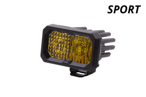 Diode Dynamics Stage Series 2 In LED Pod Sport - Yellow Flood Standard ABL Each - DD6396S