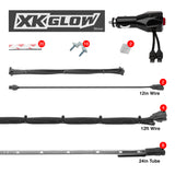 XK Glow Tube Single Color Underglow LED Accent Light Car/Truck Kit Amber - 8x24In - XK041002-A