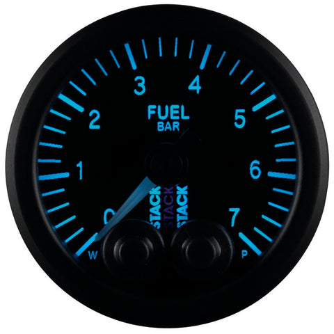 Autometer Stack 52mm 0-7 Bar M10 Male Pro-Control Fuel Pressure Gauge - Black - ST3505