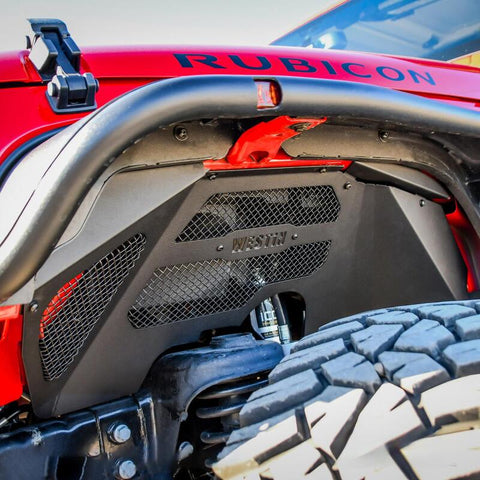 Westin 07-18 Jeep Wrangler JK Inner Fenders - Front - Textured Black - 62-11005