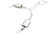 AWE Tuning Audi B9 A4 Touring Edition Exhaust Dual Outlet - Chrome Silver Tips (Includes DP) - 3015-32078