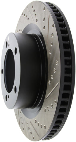 StopTech 07-09 Toyota Tundra / 08-09 Toyota Sequoia Front Left Slotted & Drilled Rotor - 127.44156L