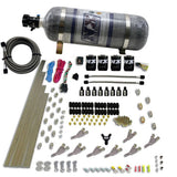 Nitrous Express STD Nozzle Nitrous Kit (200-500HP) Gas w//Dist Block & 4 Solenoids w/15lb Bottle - 80018-12