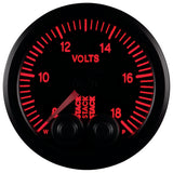 Autometer Stack 52mm 8-18V Pro-Control Battery Voltage Gauge -Black - ST3516